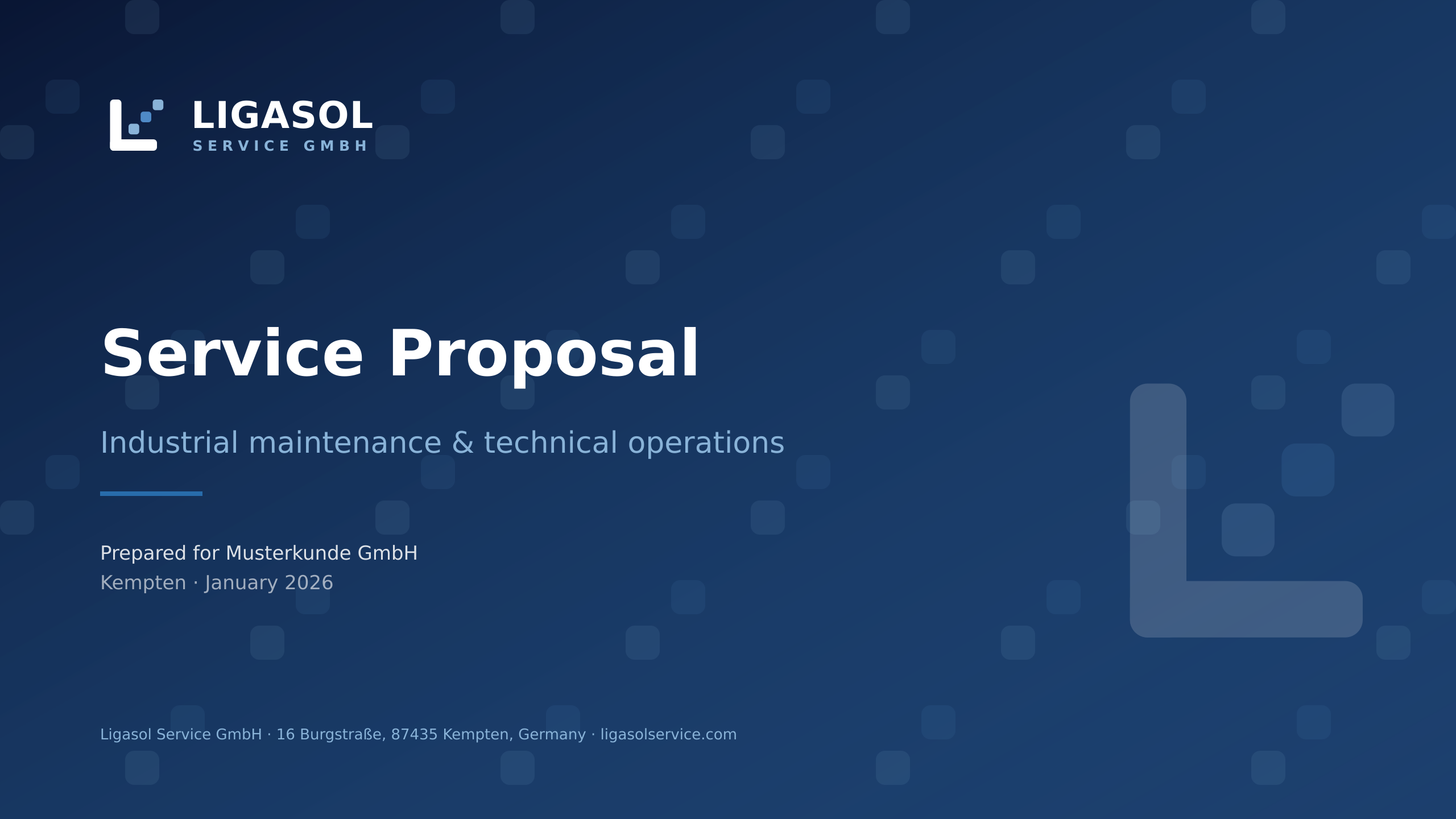 Ligasol Service GmbH proposal presentation cover